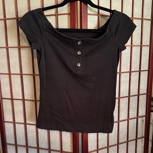 Aeropostale Black Off-Shoulder Blouse